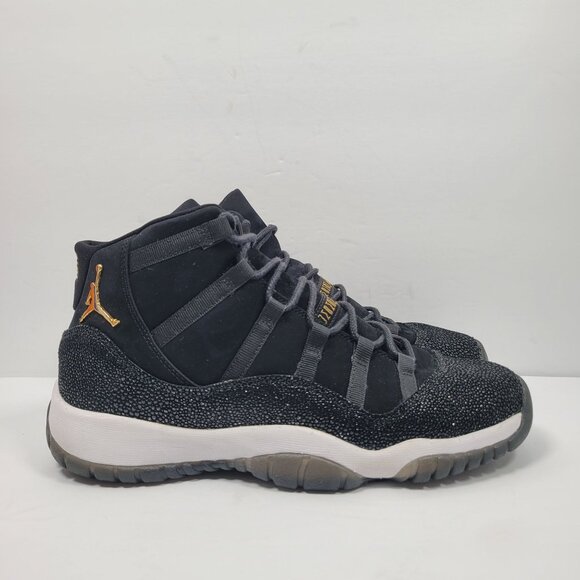 Air Jordan 11 Retro Premium HC Girl's Black Sneakers 852625-030 US Size 7.5Y - Picture 3 of 10